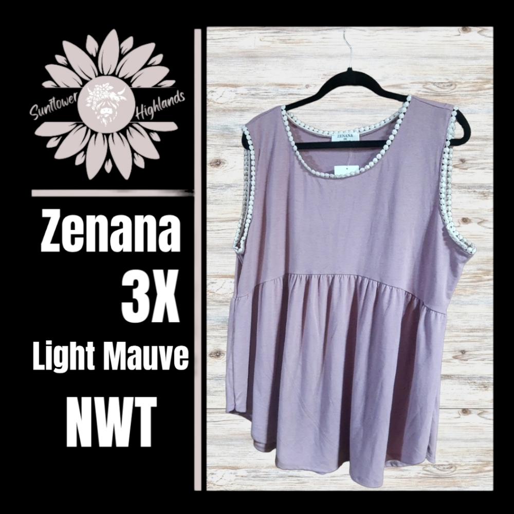 Mauve Pink Tank Top 3X